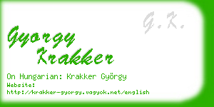 gyorgy krakker business card